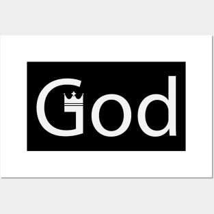 God is king artistic text design Posters and Art